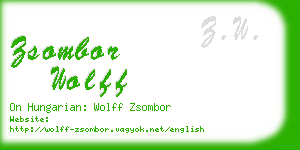 zsombor wolff business card